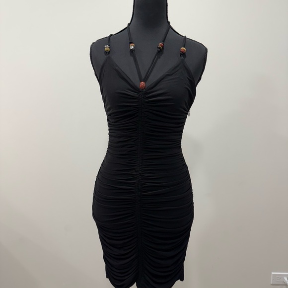 ALC Black Ruched Halter Mini Dress - Picture 5 of 5